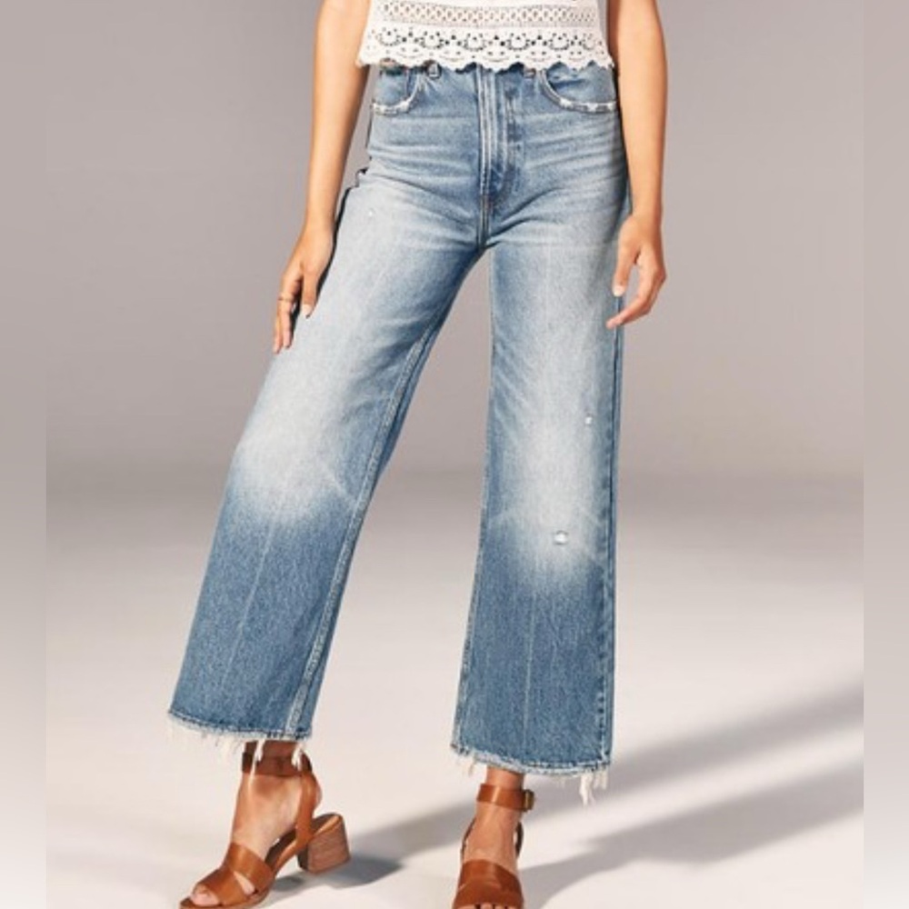Abercrombie & Fitch High Waisted Wide Leg Jeans size 24 - Picture 7 of 7